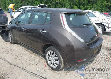 2016 Nissan Leaf S z USA, uszkodzony, nr VIN 1N4AZ0CP7GC305559